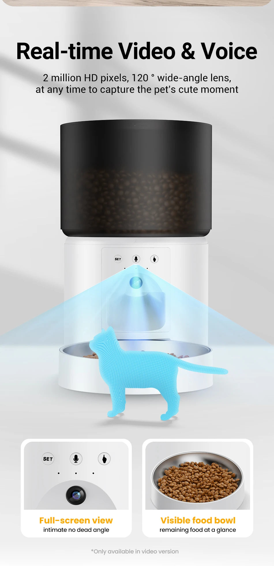 SmartCat™ Automatic Cat Food Dispenser with Video